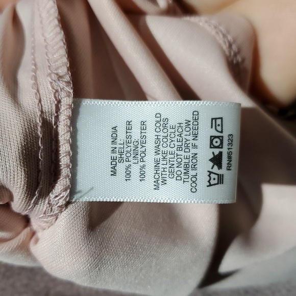 1. STATE LONG SLEEVE BLOUSE  PINK BLACK SIZE LARGE VNECK CAREER BUSINESS DRESSY - Picture 7 of 8